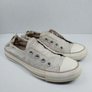 Converse Shoreline Striped Biege Women's Low Top Slip On Shoe/Sneaker Women Sz 7